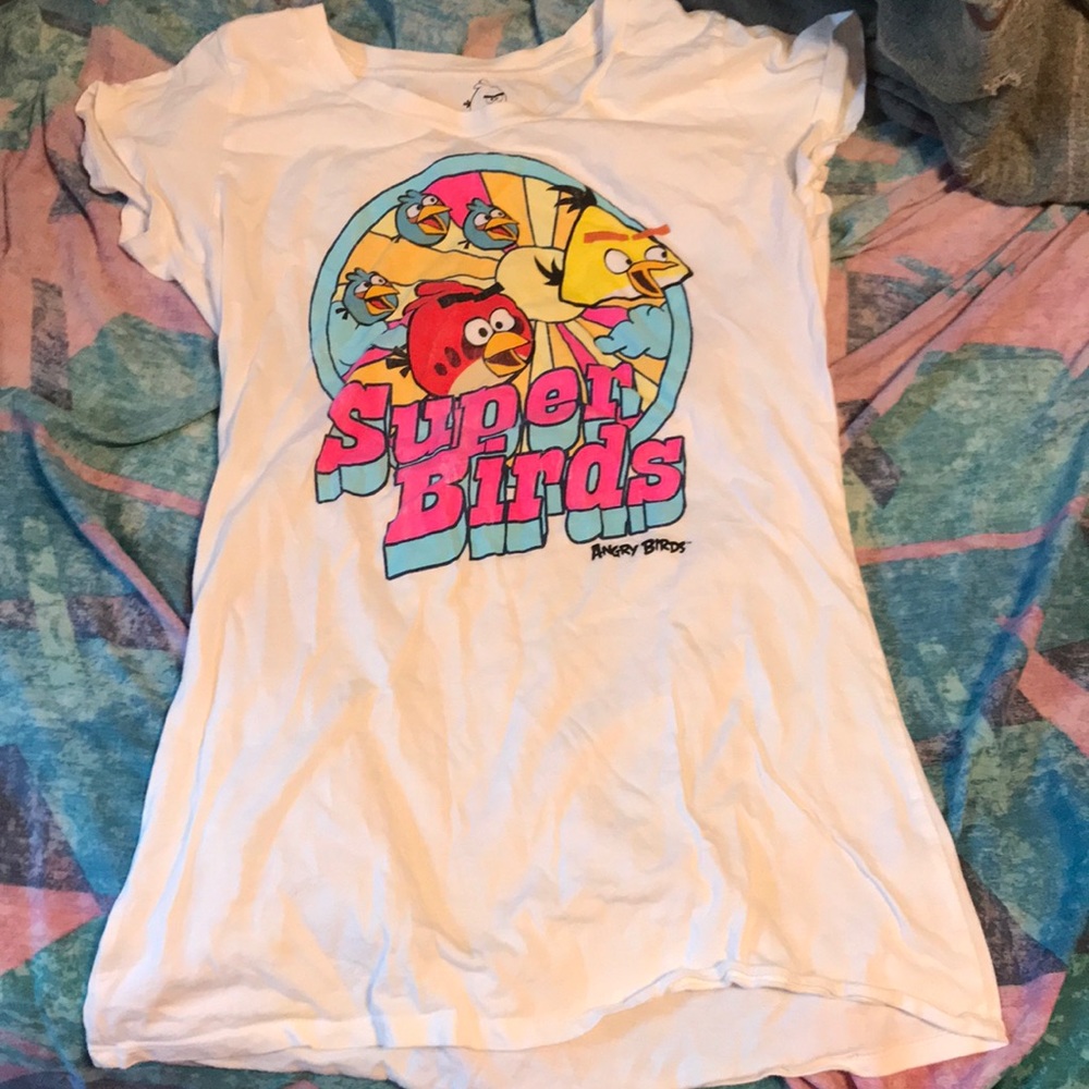 Angry Birds Girls White T Shirt (Brand new!)